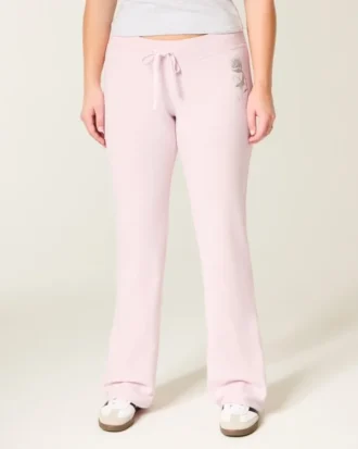Pantalon de survêtement à motif rose
