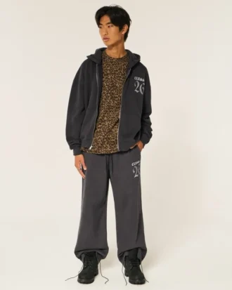 Pantalon de survêtement super baggy avec imprimé « Class of 26 »