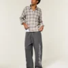 Pantalon de survêtement super baggy avec motif double flamme Pantalon de survêtement super baggy avec motif double flamme