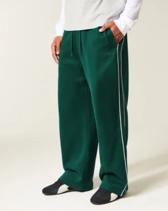 Pantalon de survêtement super baggy à passepoil