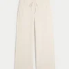 Pantalon droit en tissu gaufré et dentelle Gilly Hicks