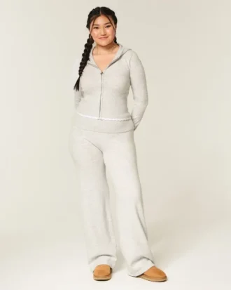 Pantalon droit à revers en tricot Gilly Hicks