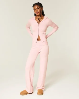 Pantalon droit à revers en tricot Gilly Hicks Pantalon droit à revers en tricot Gilly Hicks