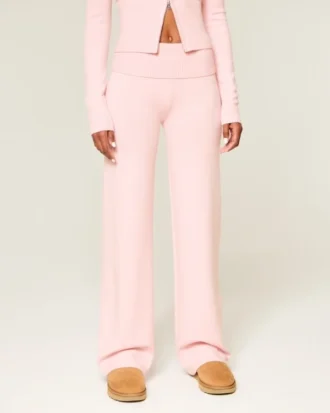 Pantalon droit à revers en tricot Gilly Hicks Pantalon droit à revers en tricot Gilly Hicks