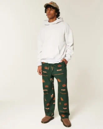 Pantalon en flanelle à motif graphique University of Miami Hurricanes