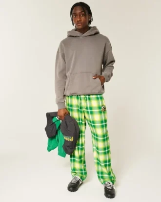 Pantalon en flanelle à motif graphique University of Oregon Ducks