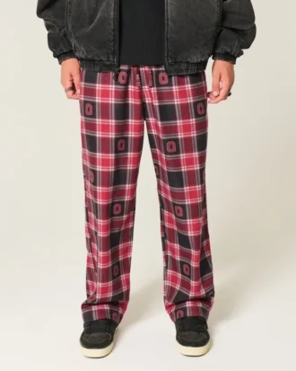 Pantalon en flanelle à motif Ohio State University Buckeyes
