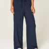 Pantalon à enfiler en slub Pantalon à enfiler en slub