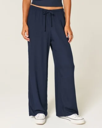 Pantalon à enfiler en slub