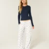 Pantalon large côtelé confortable
