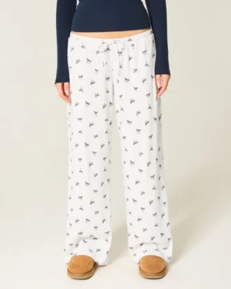 Pantalon large côtelé confortable