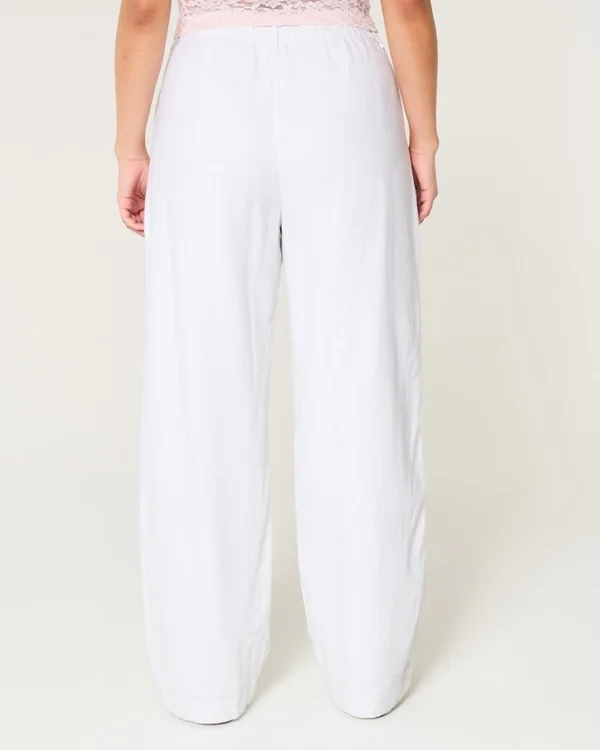 Pantalon large taille ultra haute en lin mélangé Hollister Livvy Pantalon large taille ultra haute en lin mélangé Hollister Livvy