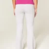 Pantalon évasé à taille repliée et imprimé hibiscus