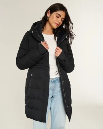 Parka matelassée doublée de fausse fourrure