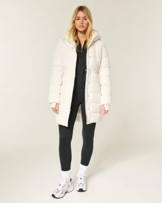 Parka matelassée doublée de fausse fourrure