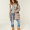 Parka matelassée doublée de fausse fourrure Parka matelassée doublée de fausse fourrure
