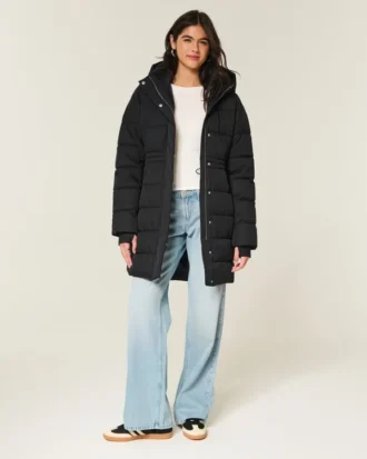 Parka matelassée doublée de fausse fourrure