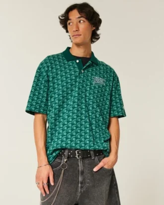 Polo graphique carré Michigan State University Spartans