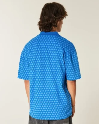 Polo graphique UCLA coupe carrée