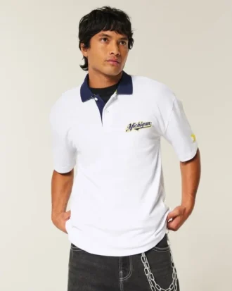 Polo graphique Wolverines de l&rsquo;université du Michigan