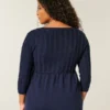 Pull babydoll en maille torsadée Pull babydoll en maille torsadée