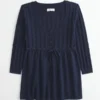 Pull babydoll en maille torsadée Pull babydoll en maille torsadée