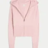 Pull à capuche zippé en maille torsadée Gilly Hicks Pull à capuche zippé en maille torsadée Gilly Hicks