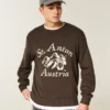 Pull à col rond avec motif Boxy St. Anton Austria Pull à col rond avec motif Boxy St. Anton Austria