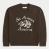 Pull à col rond avec motif Boxy St. Anton Austria Pull à col rond avec motif Boxy St. Anton Austria