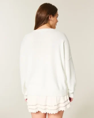 Pull à col rond avec motif Union Jack