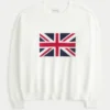 Pull à col rond avec motif Union Jack Pull à col rond avec motif Union Jack