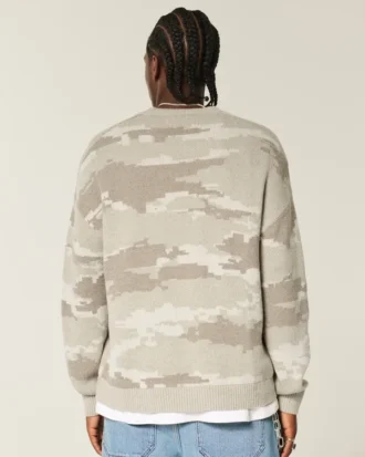 Pull à col rond Boxy Camo