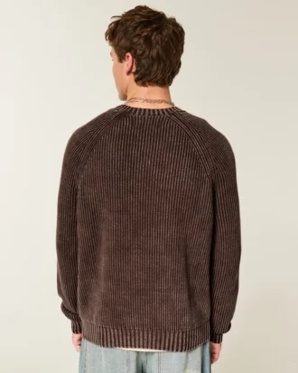Pull à col rond délavé