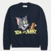Pull à col rond et imprimé carré Tom et Jerry Pull à col rond et imprimé carré Tom et Jerry