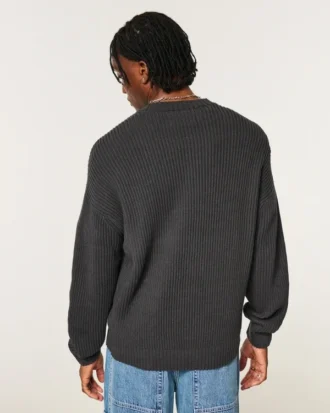 Pull à col rond et motif Boxy Rose