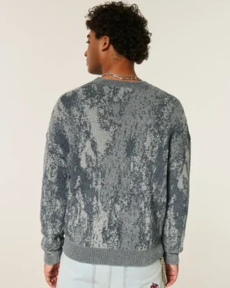 Pull à col rond et motif carré Pull à col rond et motif carré