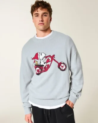 Pull à col rond et motif Snoopy Pull à col rond et motif Snoopy
