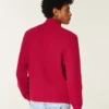 Pull décontracté à fermeture éclair et motif en fer à cheval Pull décontracté à fermeture éclair et motif en fer à cheval