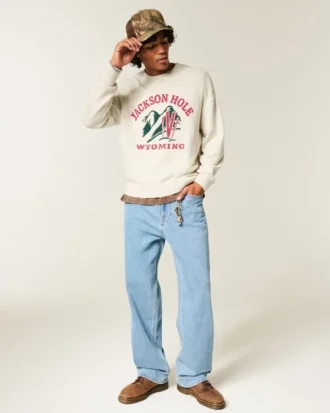 Pull graphique Boxy Jackson Hole