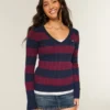 Pull iconique à col en V et torsades