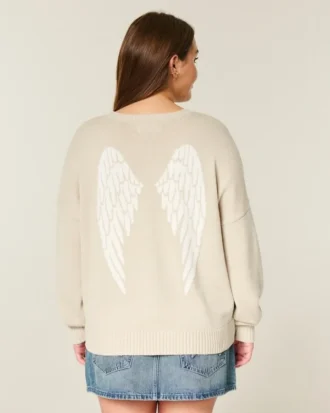 Pull à manches courtes et motif Easy Wings