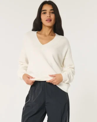 Pull oversize à col en V Hollister Comfy Cloud