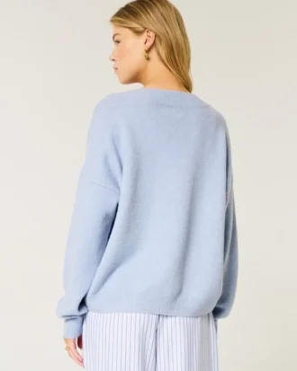 Pull oversize à col en V Hollister Comfy Cloud
