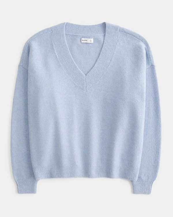 Pull oversize à col en V Hollister Comfy Cloud Pull oversize à col en V Hollister Comfy Cloud