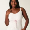 Pull sans manches à nouer sur le devant Pull sans manches à nouer sur le devant
