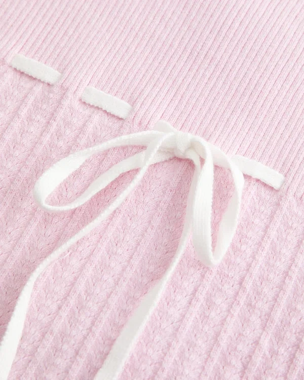 Pull sans manches à nouer sur le devant Pull sans manches à nouer sur le devant