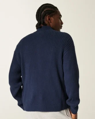 Pull zippé décontracté avec emblème