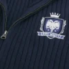 Pull zippé décontracté avec emblème Pull zippé décontracté avec emblème