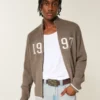 Pull zippé décontracté avec motif graphique Pull zippé décontracté avec motif graphique