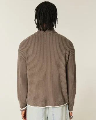 Pull zippé décontracté avec motif graphique